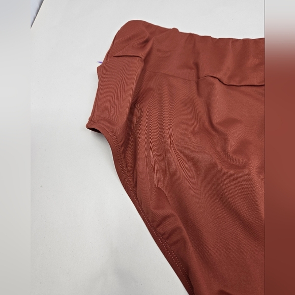 La Blanca Womens Swim Suit Bottoms Sz 18W Highwasted Clay Color High Cut Leg - Picture 12 of 13